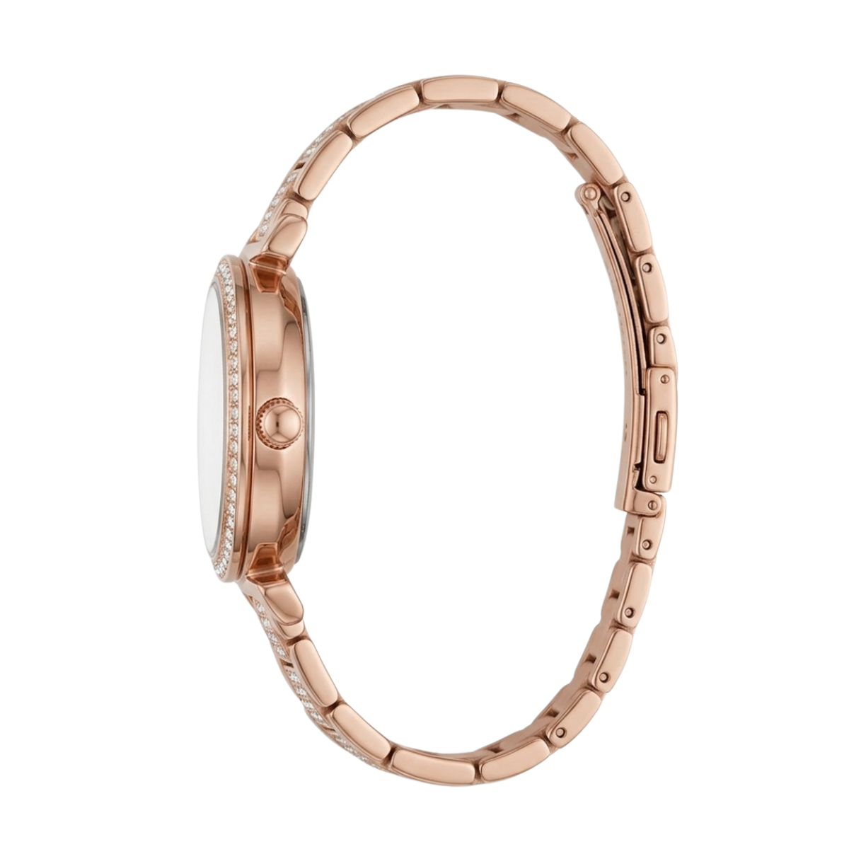 fossil carlie women's watch – rose gold crystal bracelet